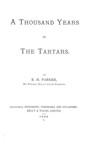 A thousand years of the Tartars