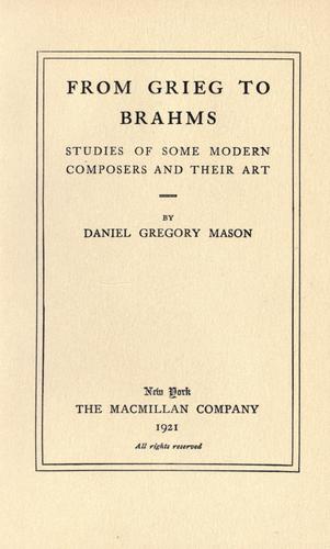 From Grieg to Brahms