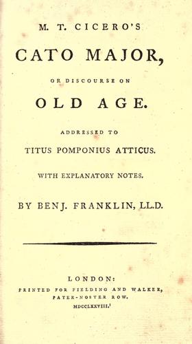 Cato maior de senectute