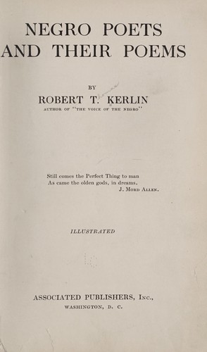 Negro Poets and Their Poems
