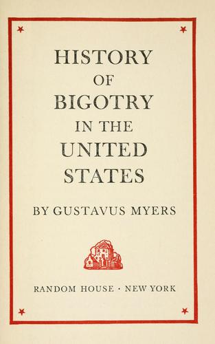 History of bigotry in the United States