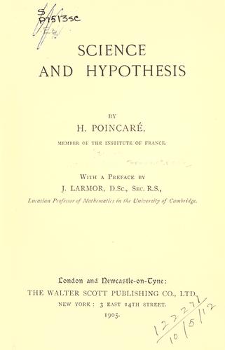 La science et l'hypothèse