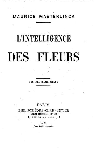 L' intelligence des fleurs