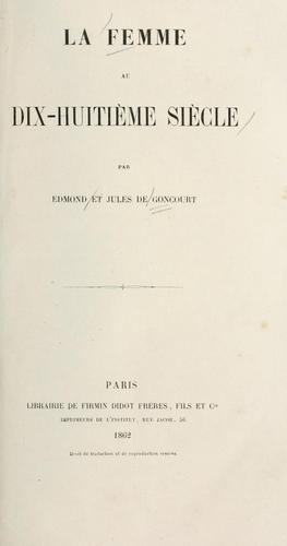 La femme au dix-huitieme siecle