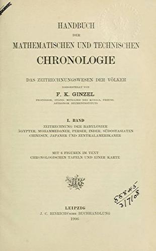 Handbuch der mathematischen und technischen Chronologie