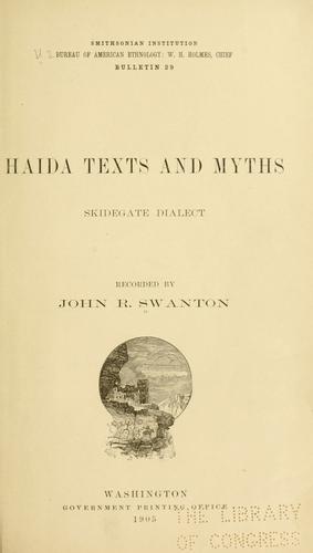 Haida texts and myths
