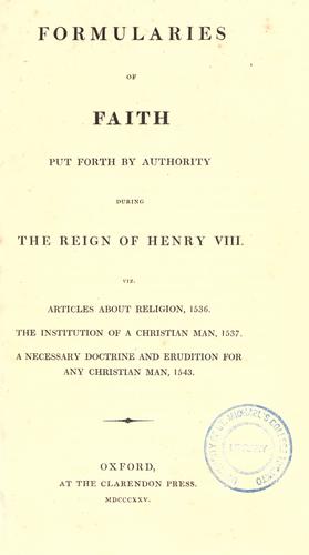 The thirty-nine articles of the Church of England