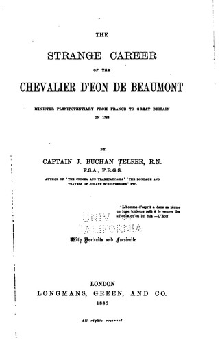 The strange career of the Chevalier d'Eon de Beaumont