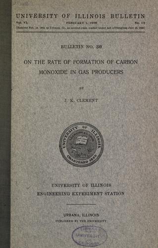 On the rate of formation of carbon monoxide in gas producers