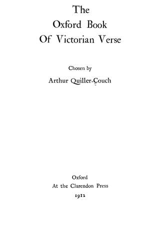Oxford Book of Victorian Verse