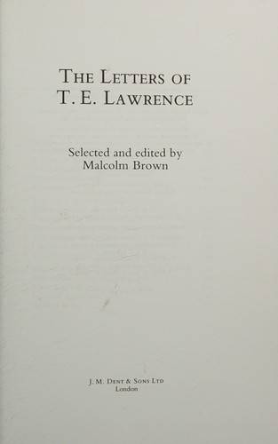 The letters of T.E. Lawrence