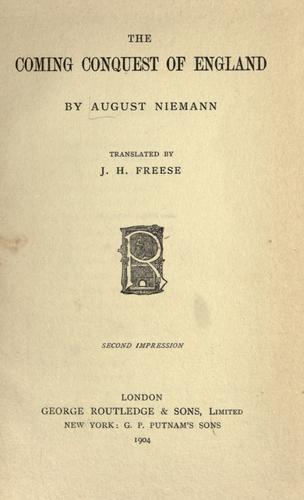 The Coming Conquest of England