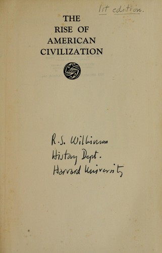The rise of American civilization