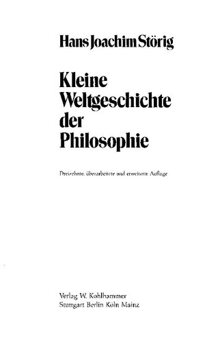 Kleine Weltgeschichte der Philosophie