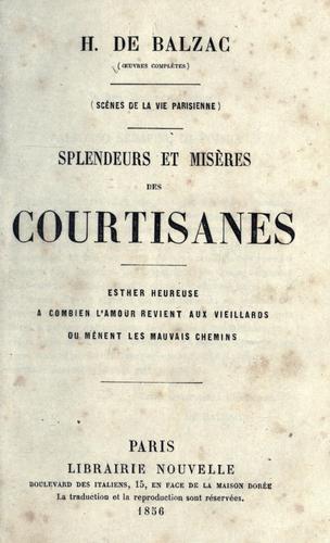 Splendeurs et misères des courtisanes