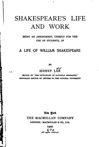 A life of William Shakespeare