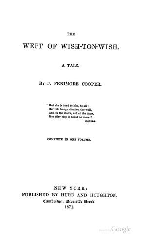 The Wept of Wish-ton-wish: A Tale
