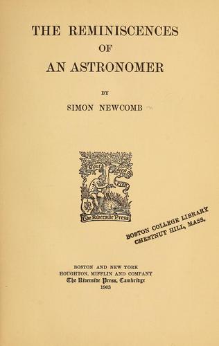 The reminiscences of an astronomer