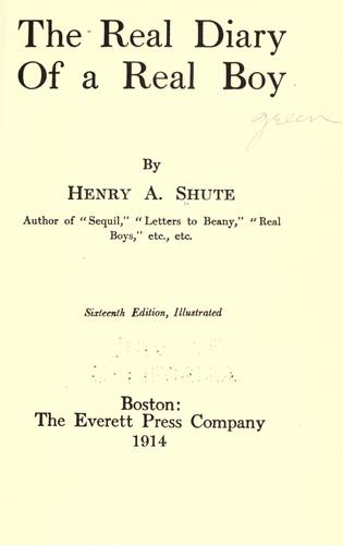 The real diary of a real boy