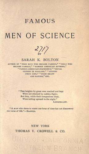 Famous men of science