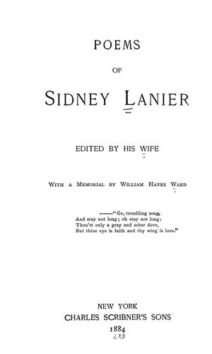 Poems of Sidney Lanier