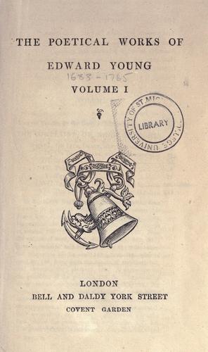 The poetical works of Edward Young